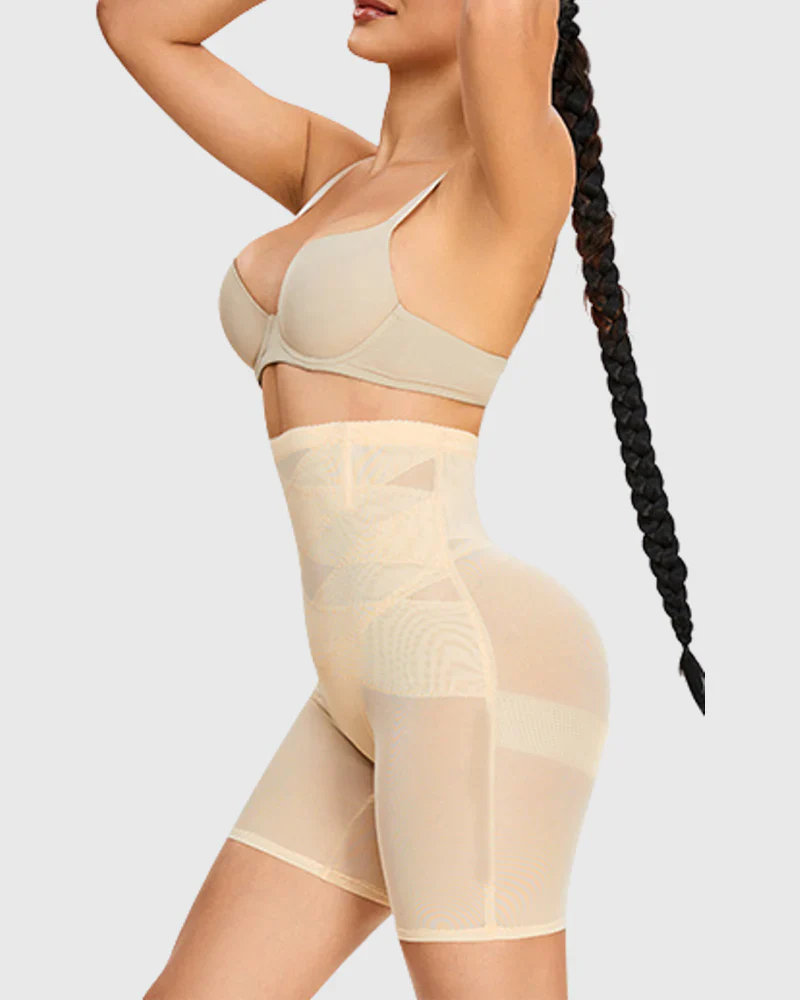 Comfort High Waisted Body Shaper Shorts Seamless no Rolling Thigh Slimmer - Image 10