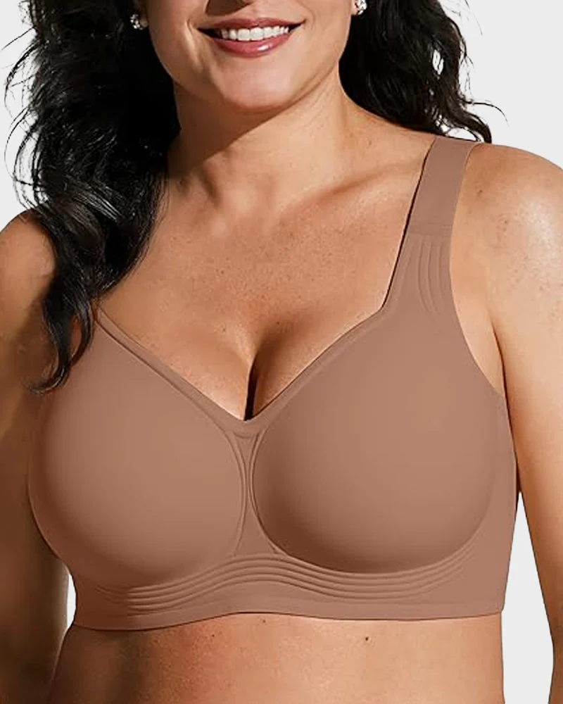 Comfortable Wireless Full Coverage Jelly Smoothing Bra - Image 9
