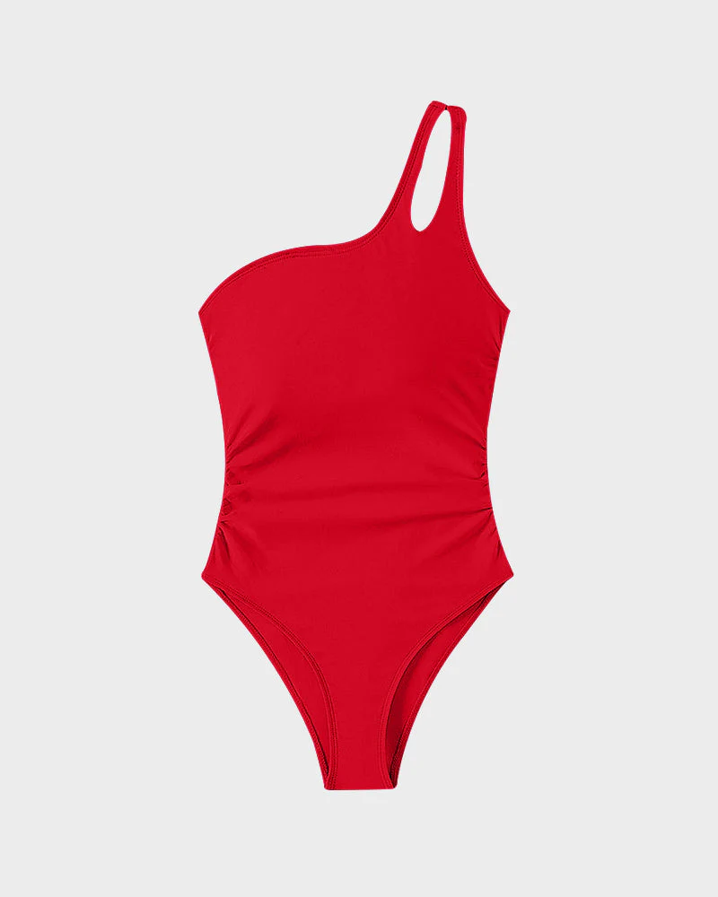 One Shoulder One Piece Swimsuit - Image 21