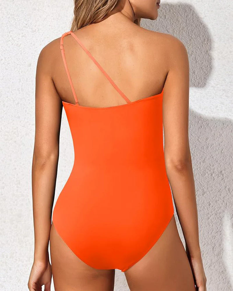 One Shoulder One Piece Swimsuit - Image 26