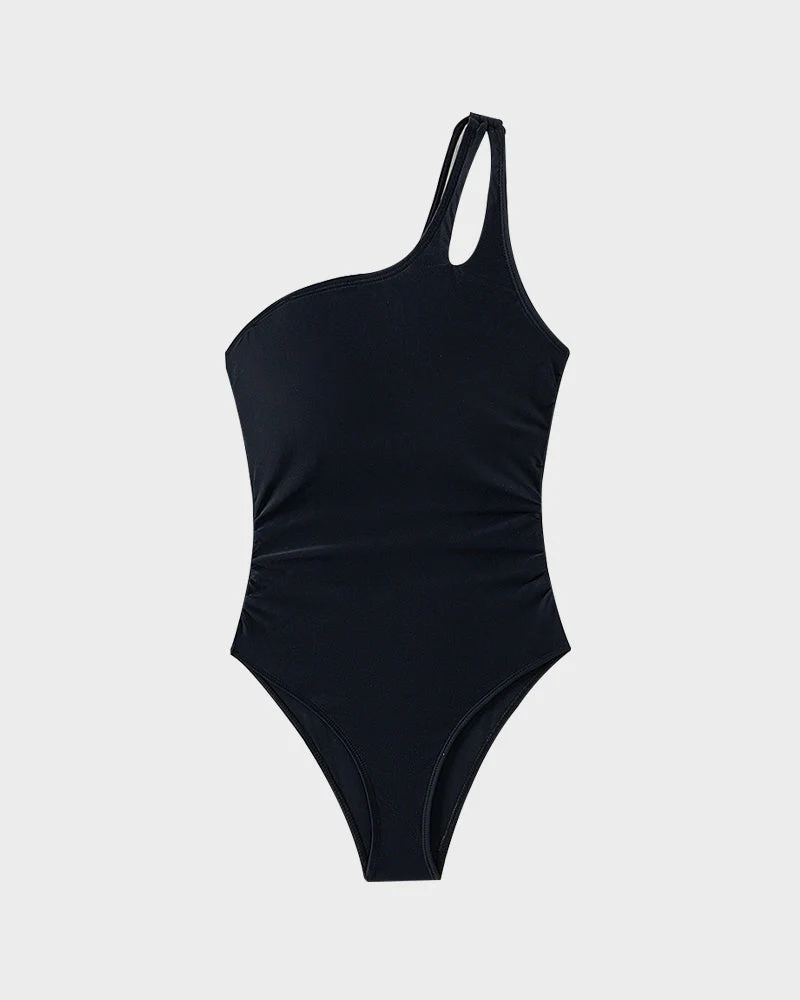 One Shoulder One Piece Swimsuit - Image 4
