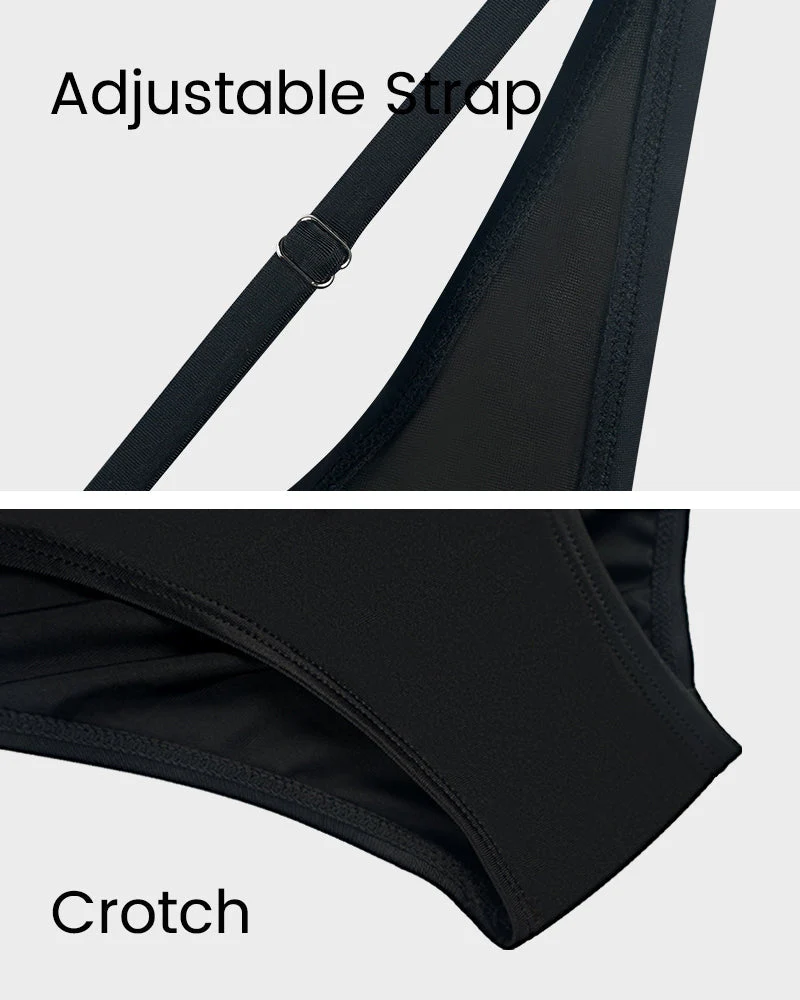 Plunge Lace-Up Corset Sculpting Swimsuit - Image 10