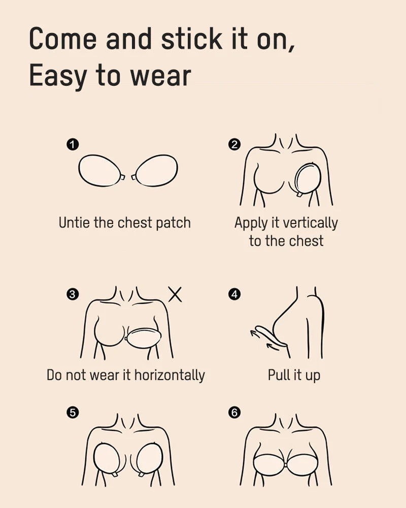Front Closure Adhesive Invisible Push-Up Bra - Image 17