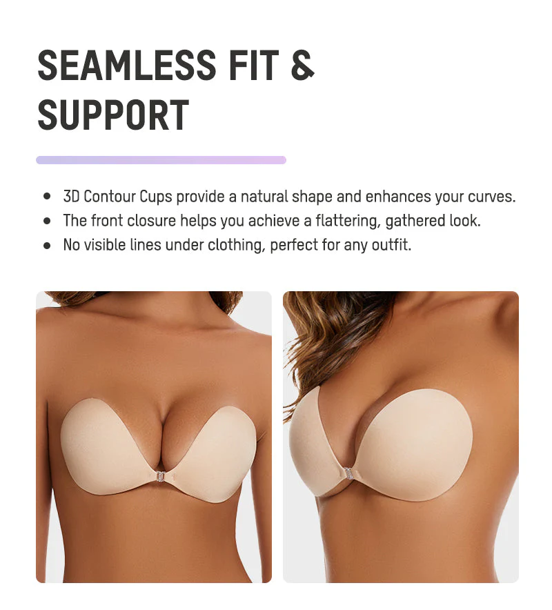 Front Closure Adhesive Invisible Push-Up Bra - Image 27