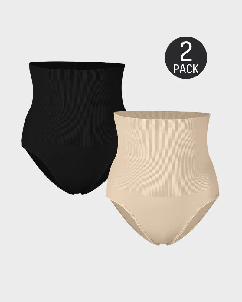 High Waist Tummy Control Brief Panty (2 Pack) - Image 22