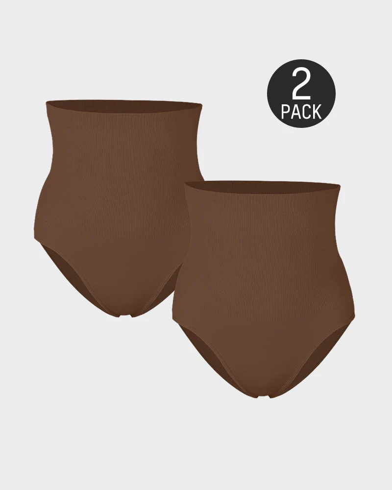 High Waist Tummy Control Brief Panty (2 Pack) - Image 23