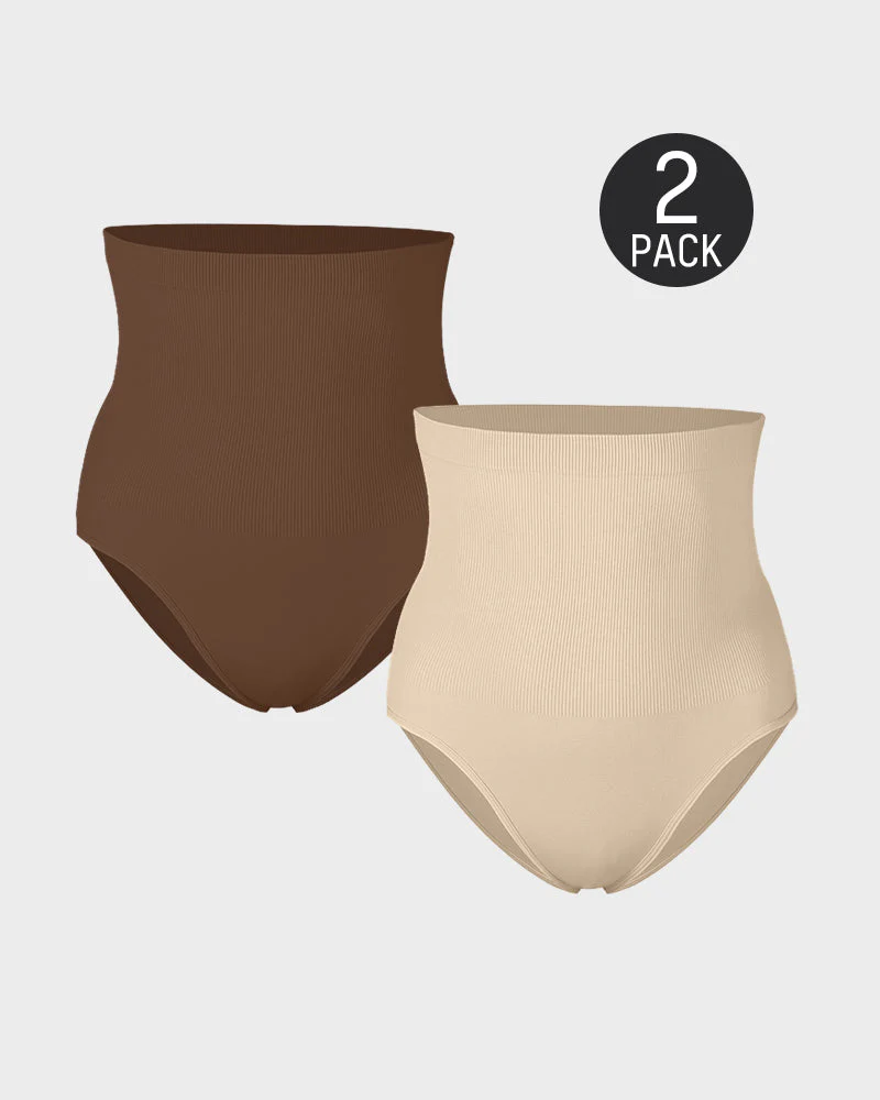 High Waist Tummy Control Brief Panty (2 Pack) - Image 24