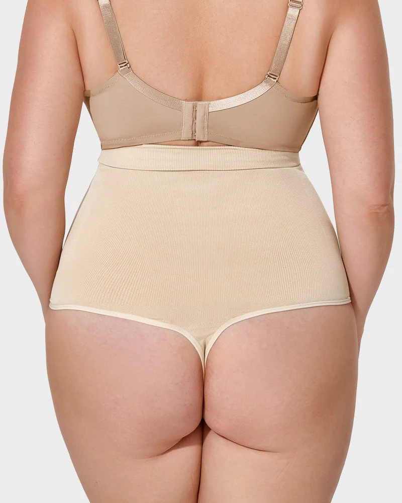 High Waist Tummy Control Thong Panty (2 Pack) - Image 6