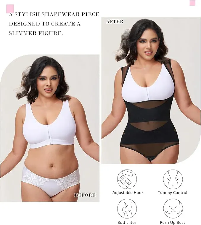 Mesh Tummy Tuck Body Triangle Shapewear - Image 13