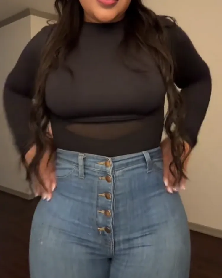 Mesh Tummy Tuck Body Triangle Shapewear - Image 17