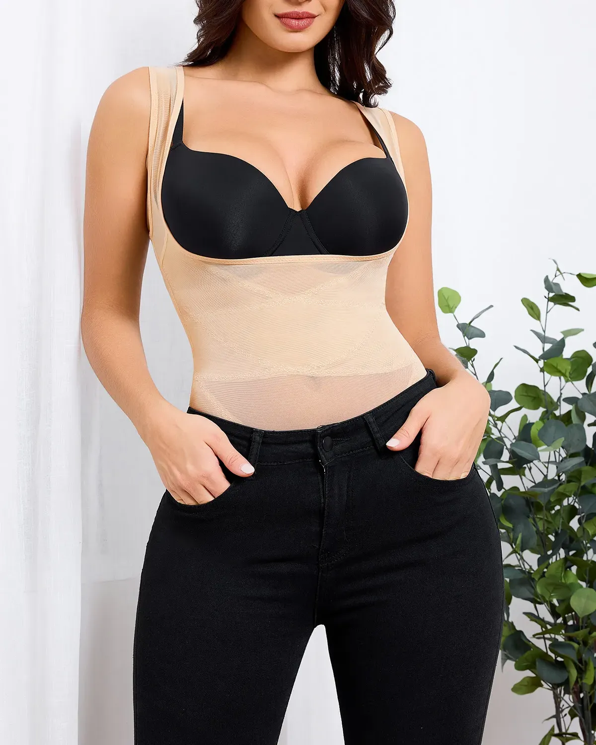 Mesh Tummy Tuck Body Triangle Shapewear - Image 29