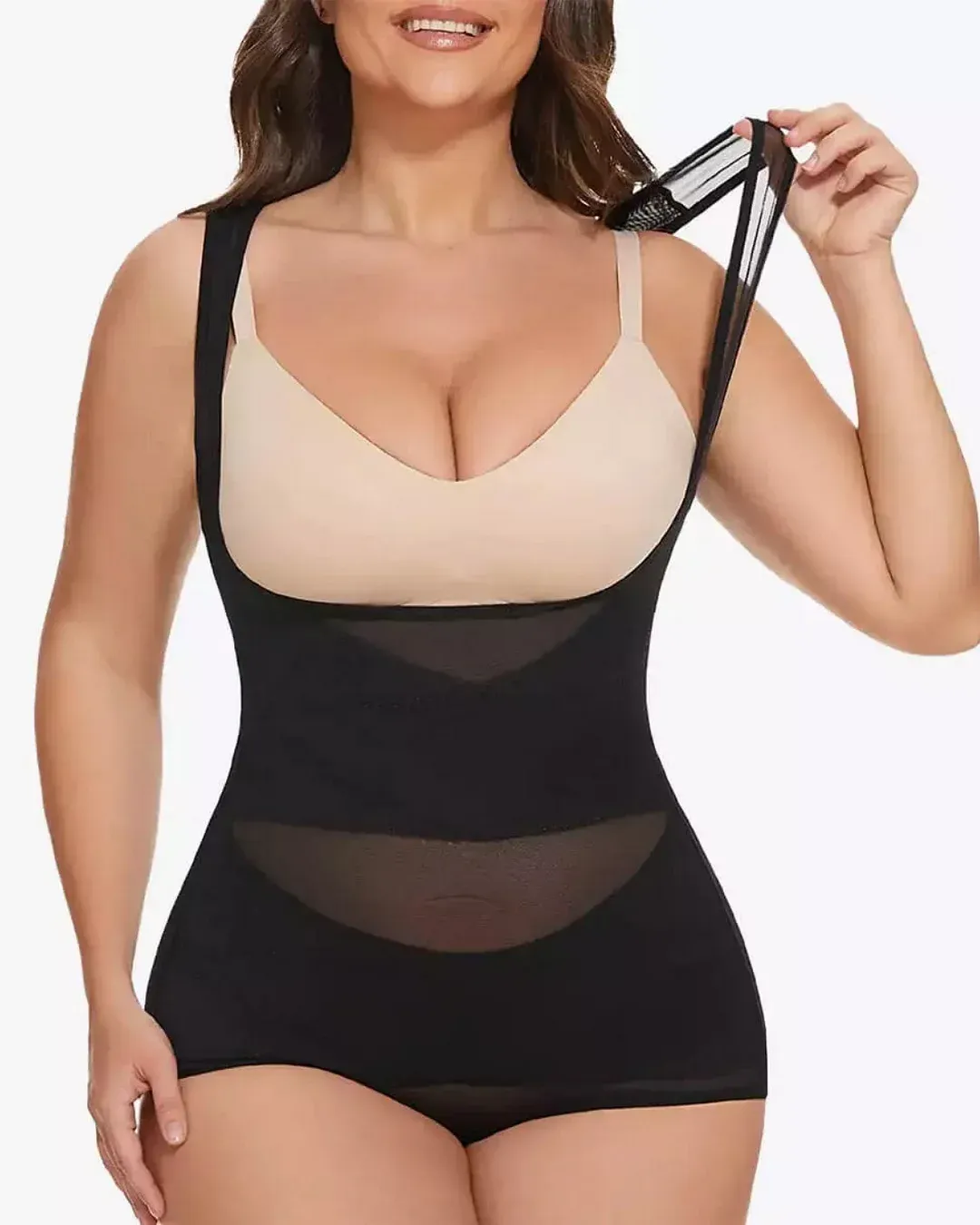 Mesh Tummy Tuck Body Triangle Shapewear - Image 3