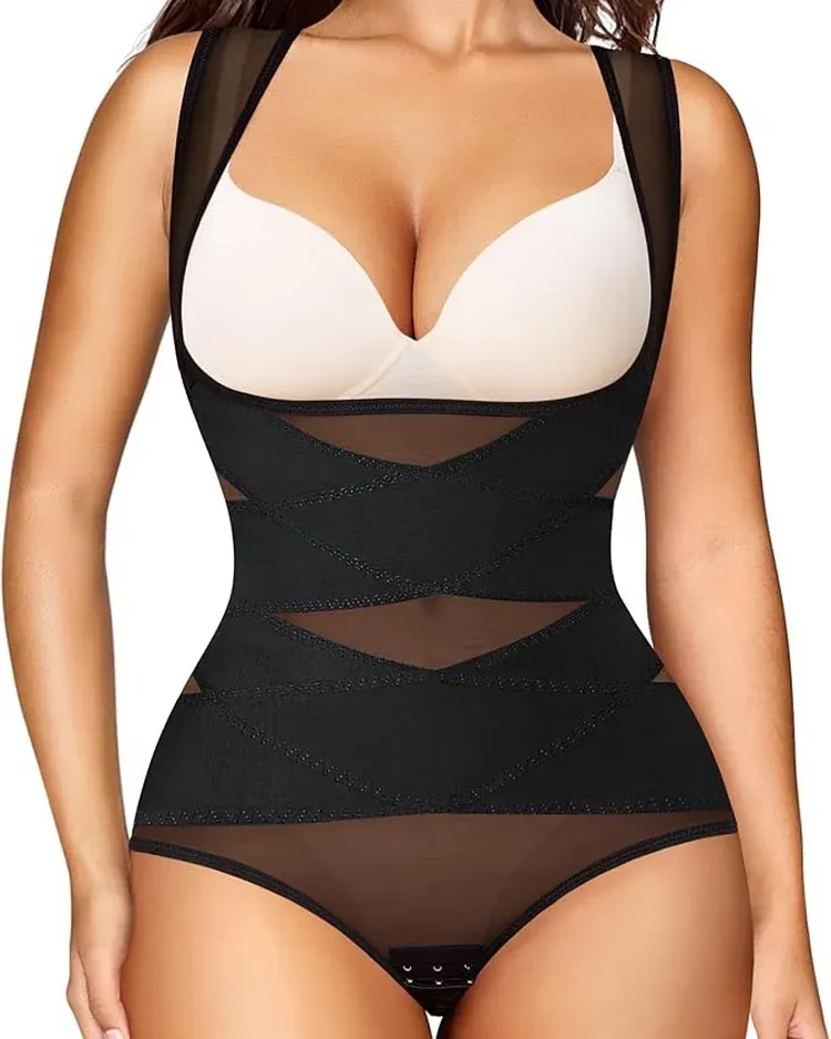Mesh Tummy Tuck Body Triangle Shapewear - Image 4