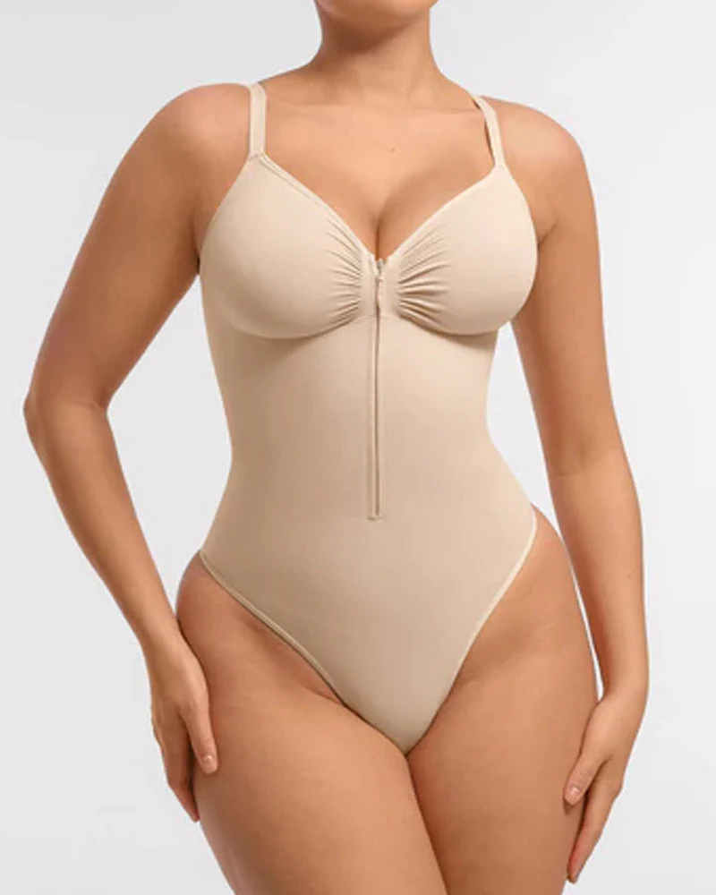 Seamless Covered Bust Jumpsuit Thong Bodysuit - Image 6