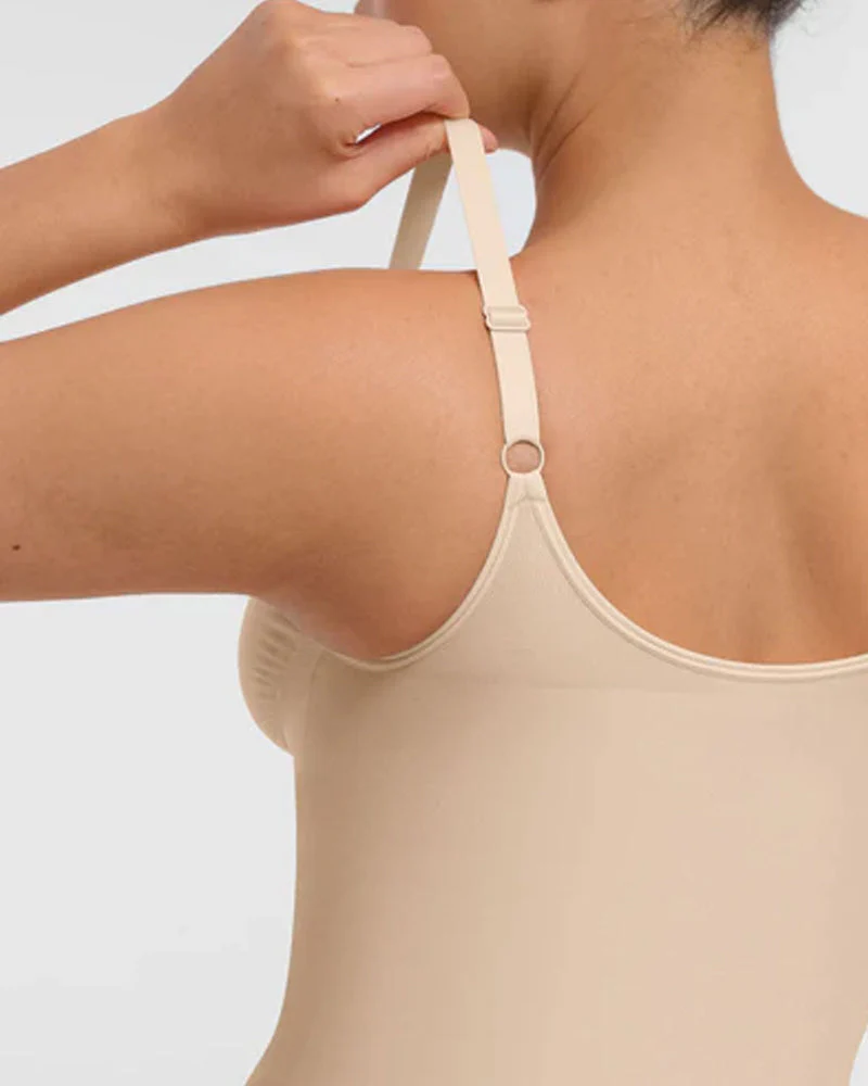 Seamless Covered Bust Jumpsuit Thong Bodysuit - Image 9