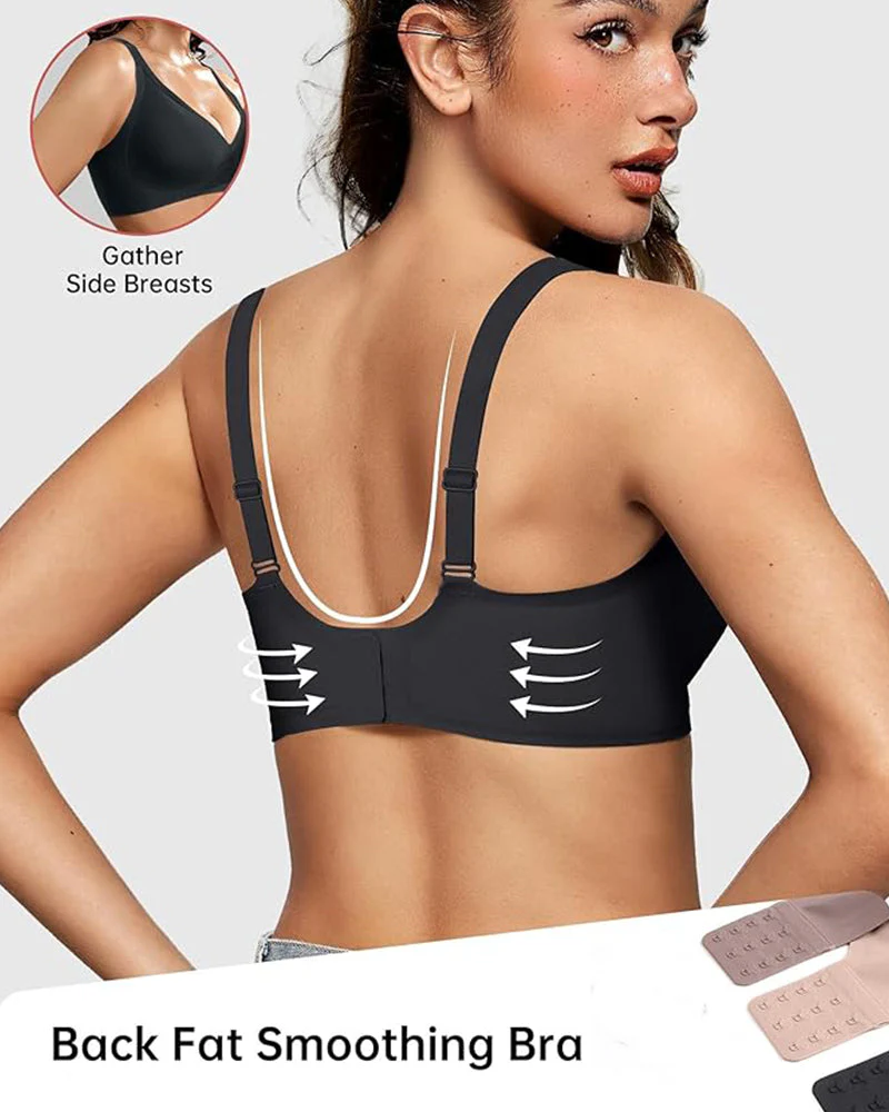 Seamless Deep V Push-Up Wireless Bra - Image 11