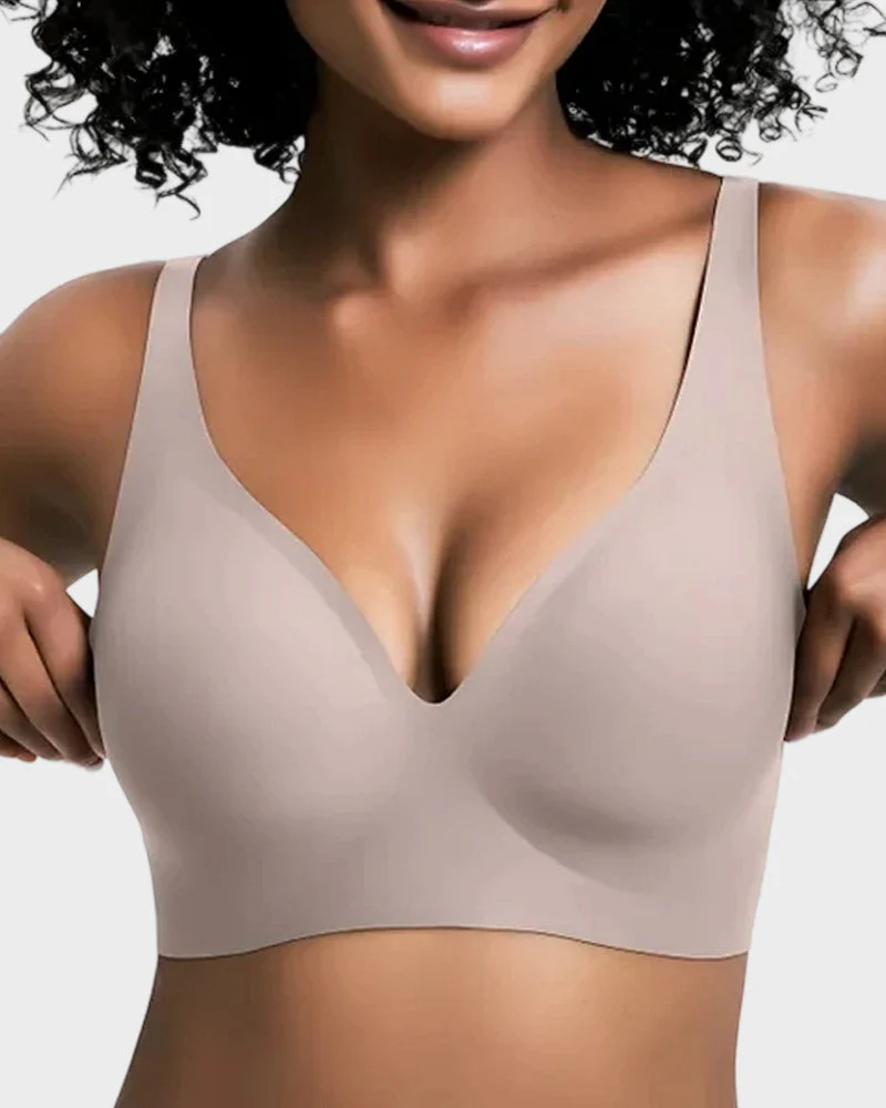 Seamless Deep V Push-Up Wireless Bra - Image 12
