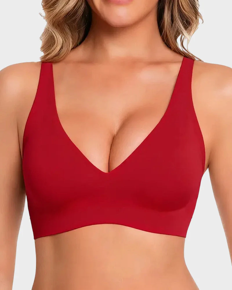 Seamless Deep V Push-Up Wireless Bra - Image 16