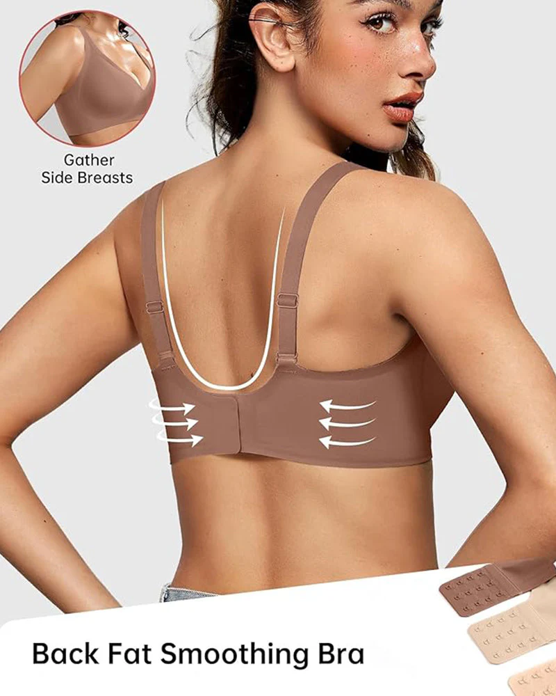 Seamless Deep V Push-Up Wireless Bra - Image 3
