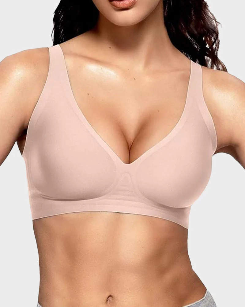 Seamless Deep V Push-Up Wireless Bra - Image 5