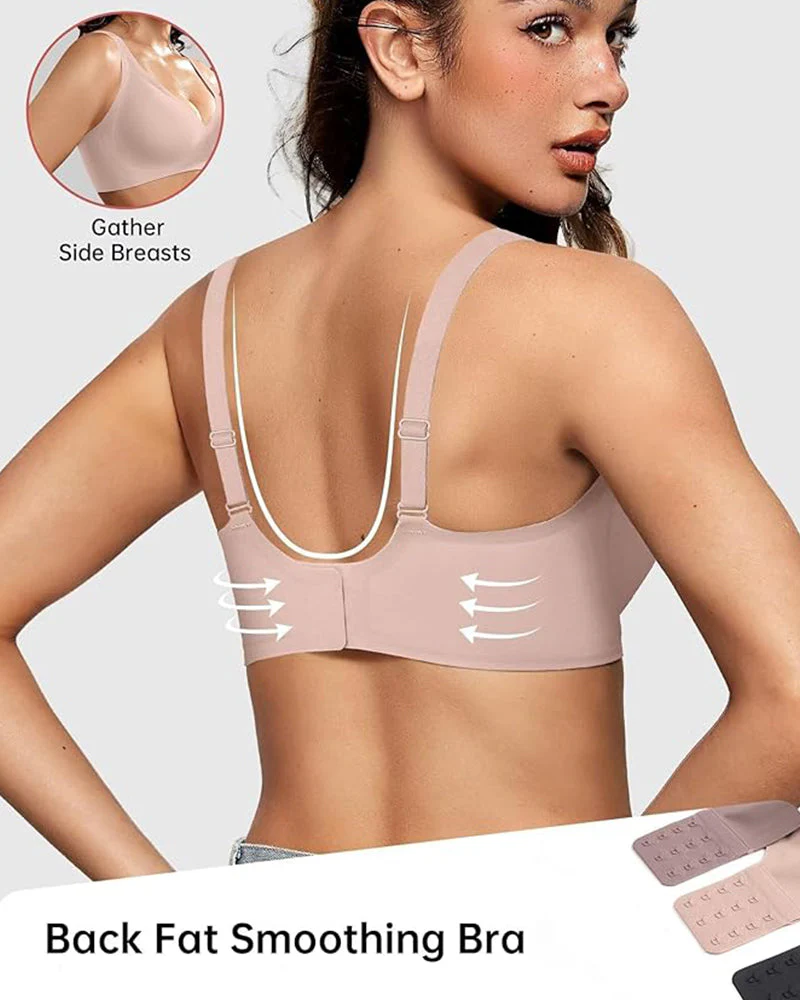 Seamless Deep V Push-Up Wireless Bra - Image 7