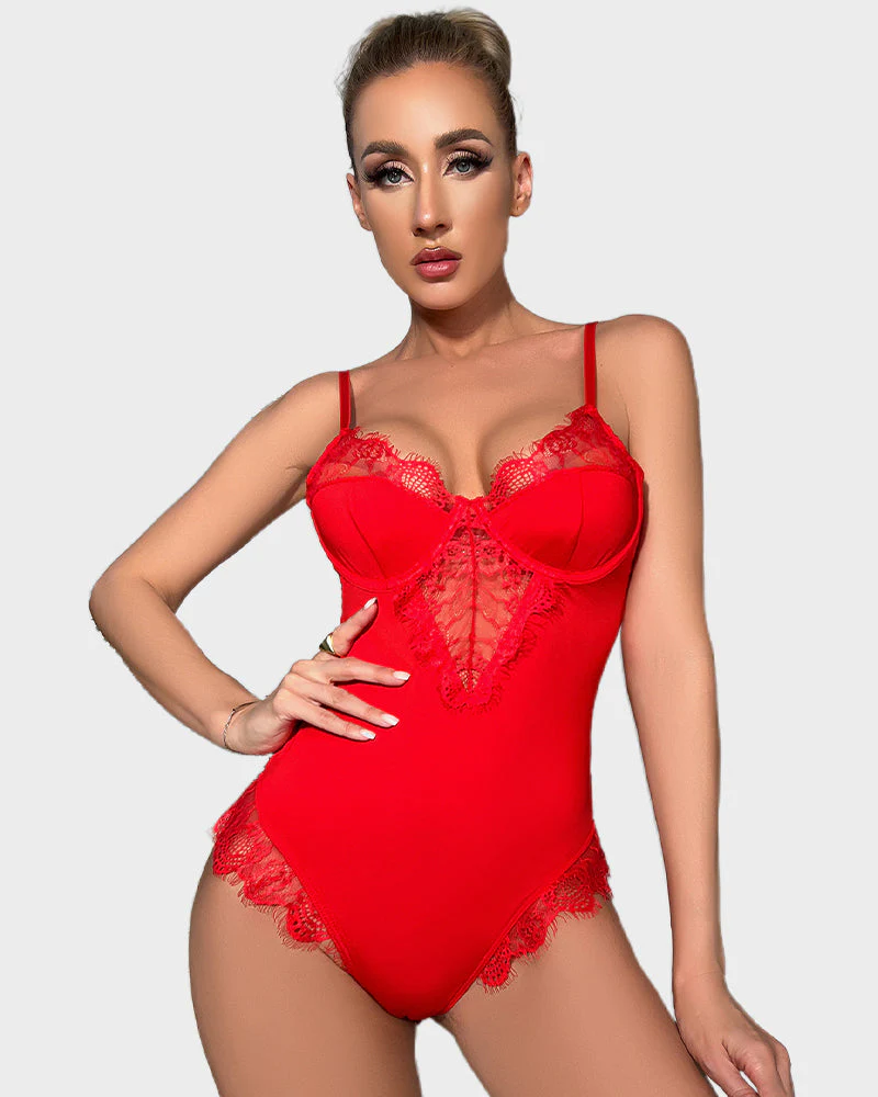 Sexy Lace Back Cutout Lingerie Bodysuit - Image 8