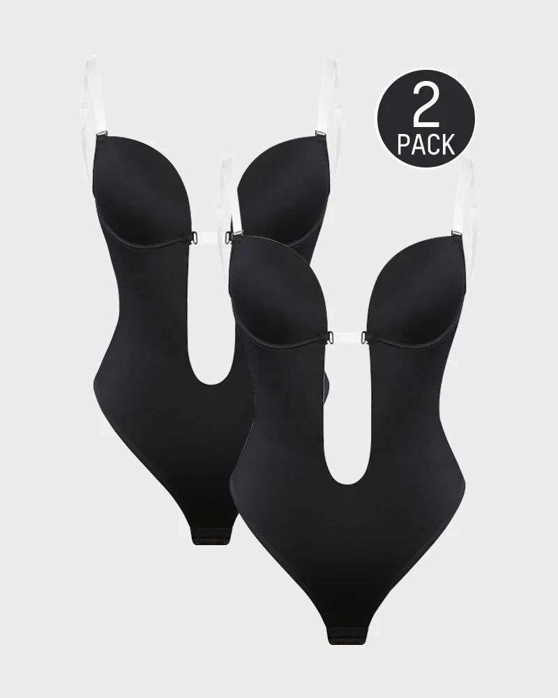 Strapless U Plunge Thong Bodysuit - Image 17