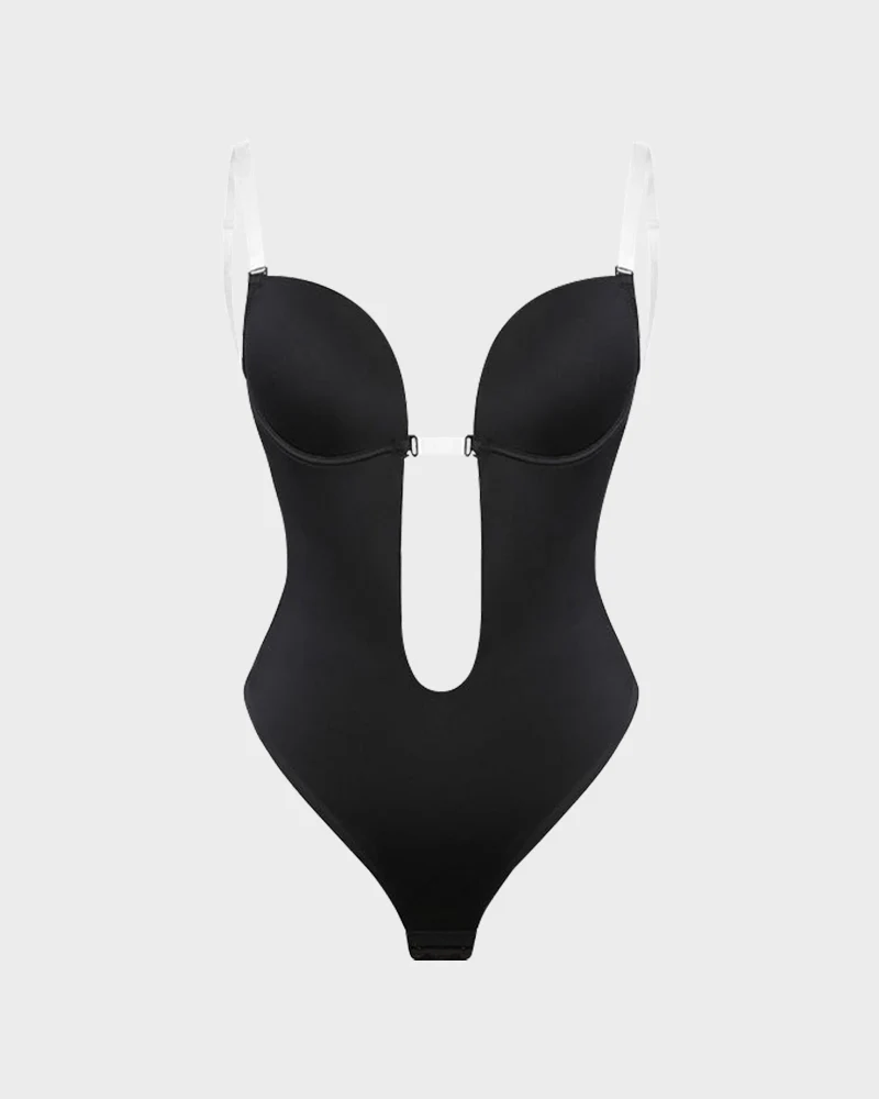 Strapless U Plunge Thong Bodysuit - Image 5