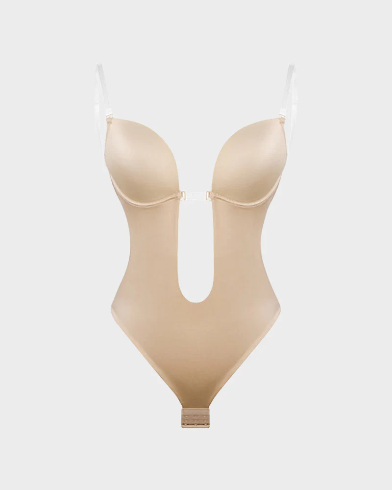 Strapless U Plunge Thong Bodysuit - Image 9