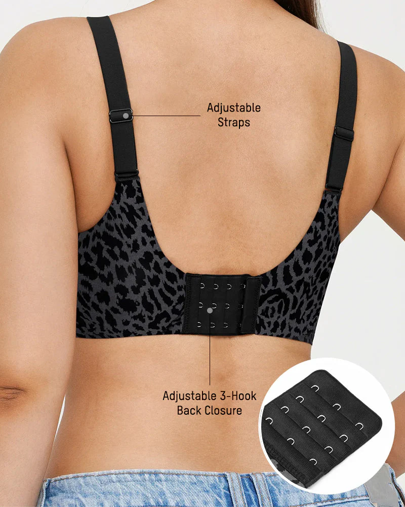 Wireless Leopard V-Neck Contour Bra - Image 11
