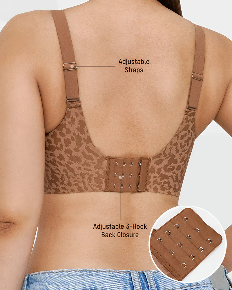 Wireless Leopard V-Neck Contour Bra - Image 4