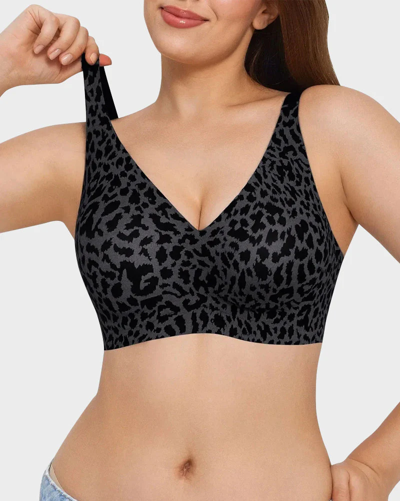 Wireless Leopard V-Neck Contour Bra - Image 7