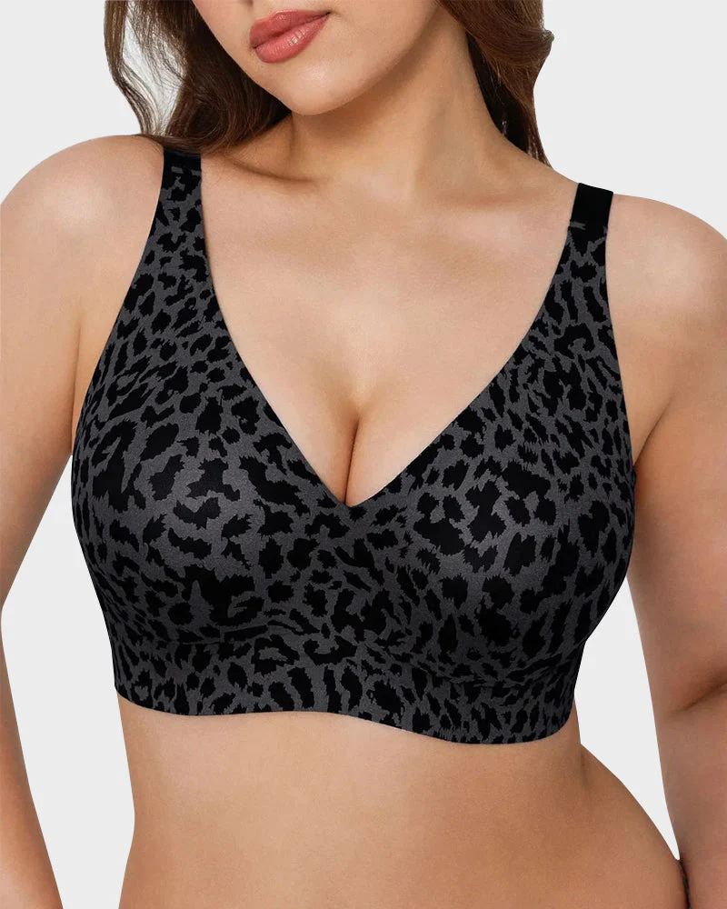 Wireless Leopard V-Neck Contour Bra - Image 9