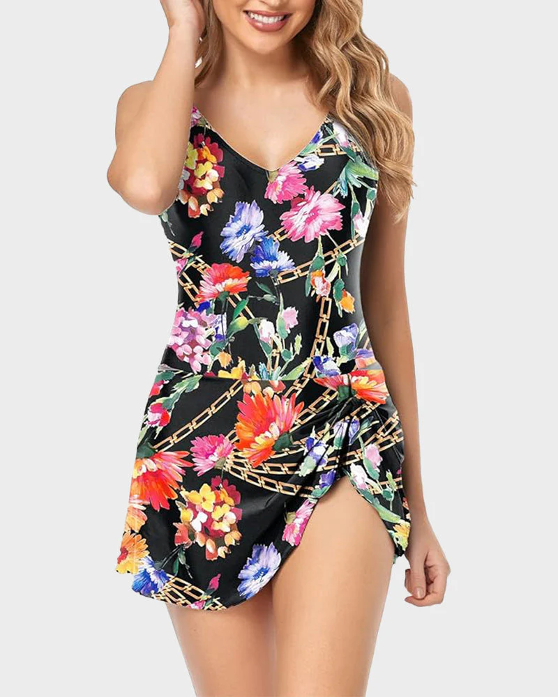 Women's Tummy Control Slim Fit Plus Size One Piece Swimsuit - Image 31