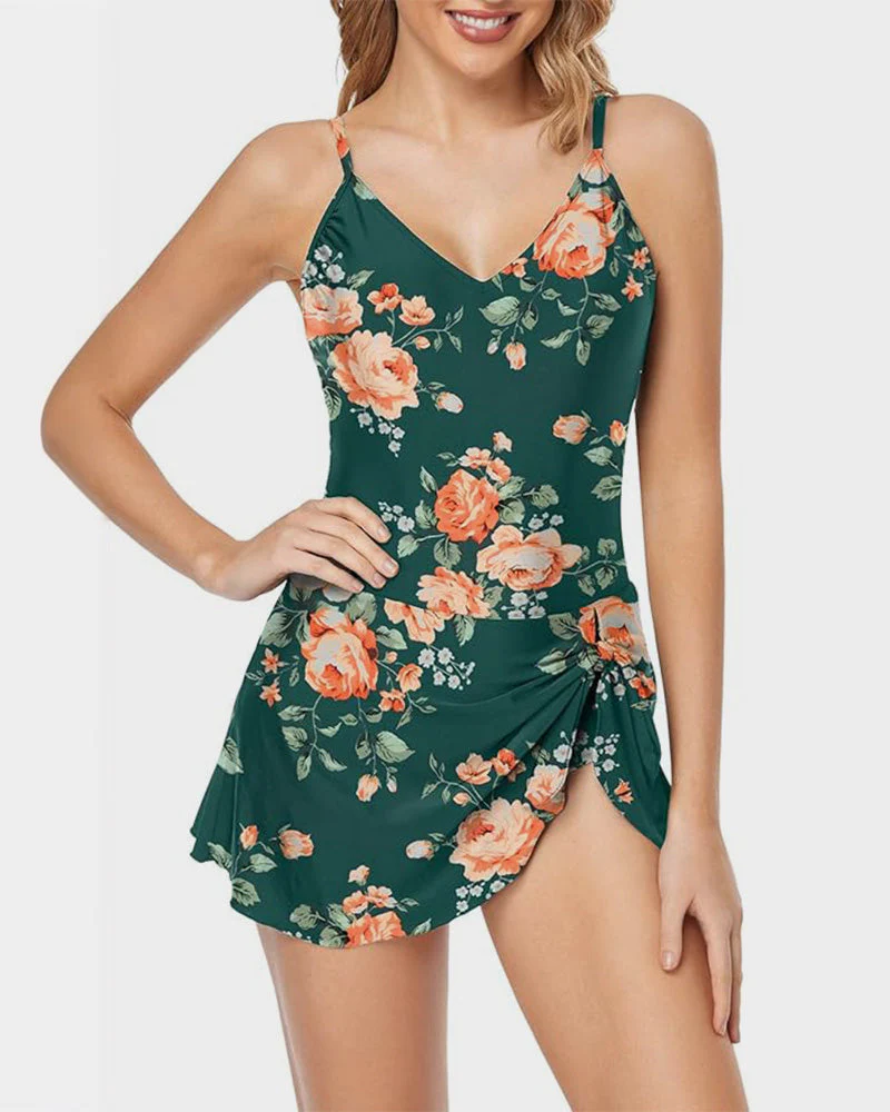 Women's Tummy Control Slim Fit Plus Size One Piece Swimsuit - Image 38