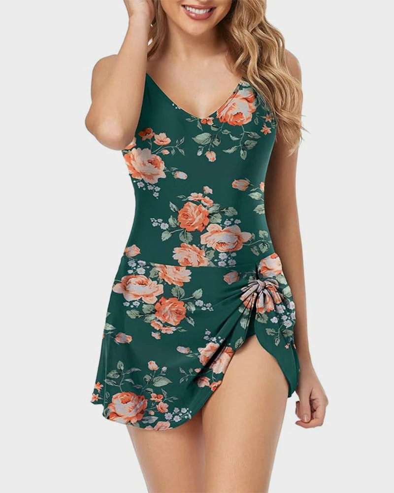 Women's Tummy Control Slim Fit Plus Size One Piece Swimsuit - Image 4